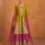 Dark pale mustard embroidery sequences work & codding work with heavy premium silk shara suit