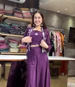 New Super Trending Party Wear Shrug And Plazzo 