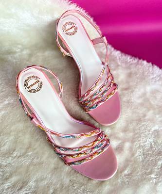Multi lace block heels 1