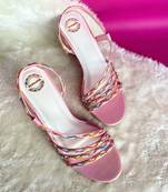 Multi lace block heels