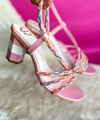 Multi lace block heels 2