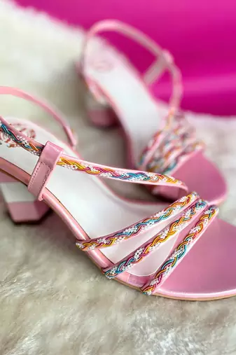 Multi lace block heels