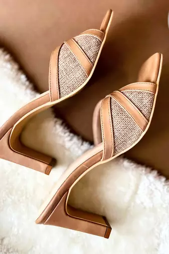 Tan & jute heels