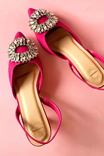 Hot pink pumps
