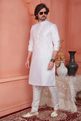 men  pink jacquard silk brocade straight kurta churidar without lining 2