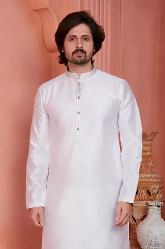 men  pink jacquard silk brocade straight kurta churidar without lining