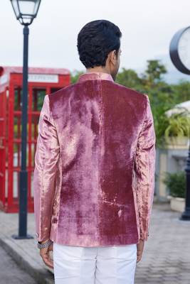 men dark onion plain velvet jodhpuri 4