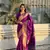 Wine zari woven gudi padwa special paithani silk blend saree