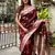 Maroon banarasi jaal soft silk blend zari woven saree