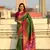 Mehendi green pure tissue zari woven patola saree with contrast weaves