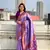 Lavender pure tissue zari woven patola saree with contrast weaves