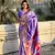 Lavender zari woven vitthala god paithani silk blend saree