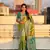 Green pure tissue zari woven saree with contrast weaves