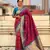 Magenta soft silk blend zari woven premium patola saree with contrast weaves