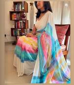 Rainbow Saree Soft Mul Cotton 