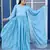  Flarred Sky Blue Heavy Chinon Anarkali With Sequence Thread Work