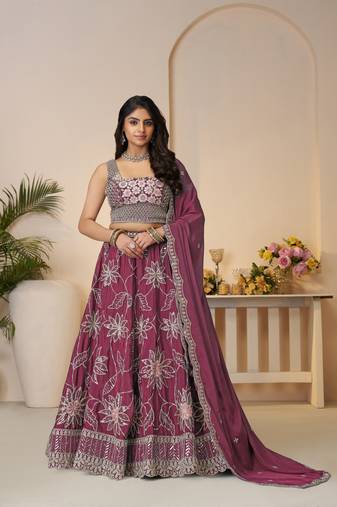 "Floral Fantasy in Vibrant mahroon     A Stunning Pick for Every Bridesmaid"