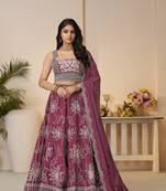 "Floral Fantasy in Vibrant mahroon     A Stunning Pick for Every Bridesmaid"