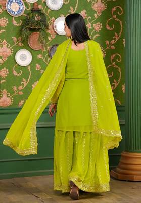 Heavy Georgette Suit With Sequence Embroidered Work 2