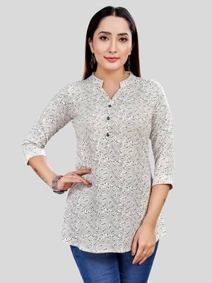  rayon printed short kurti 1