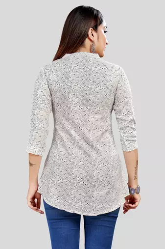  rayon printed short kurti