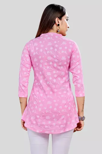  rayon printed short kurti