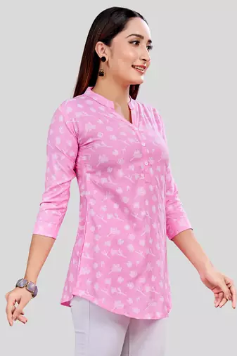  rayon printed short kurti