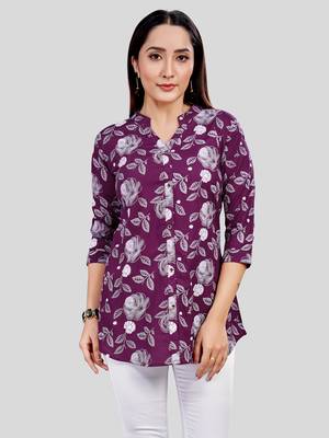  rayon printed short kurti 1
