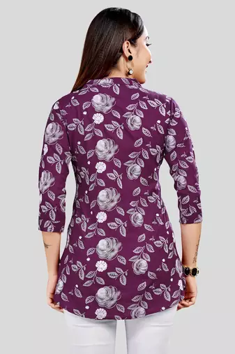  rayon printed short kurti