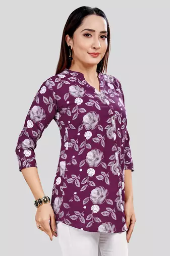  rayon printed short kurti