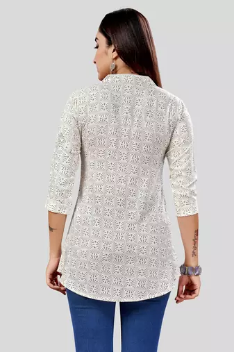 Saree swarg rayon printed short kurti