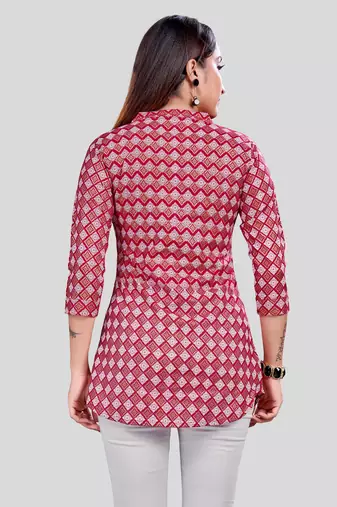  rayon printed short kurti