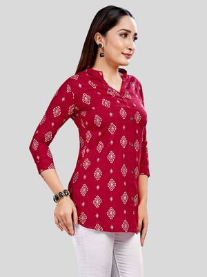  rayon printed short kurti 4