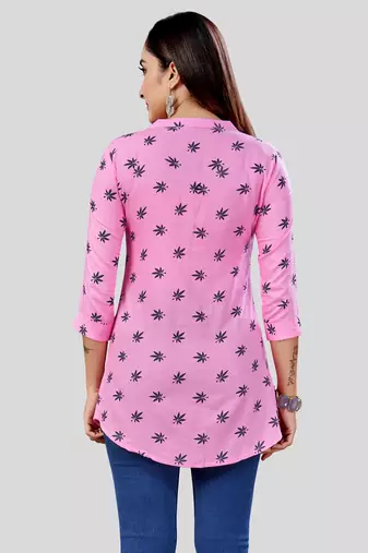  rayon printed short kurti