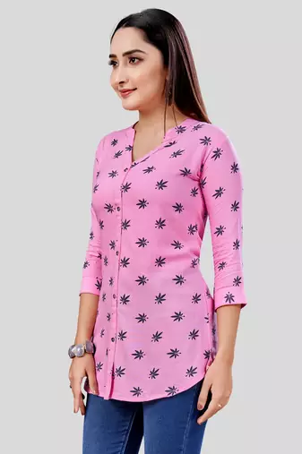  rayon printed short kurti