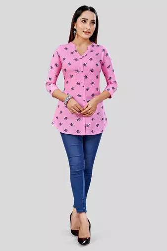  rayon printed short kurti