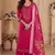 Pink sequins and embroidery, digital print viscose straight patiala- free size stitching(size upto 42")