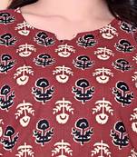 Brown Color Cotton Co-ord Set with Top and Pant