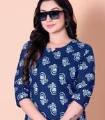 Navy Blue Color Cotton Top and Pant (Co-Ord Set)