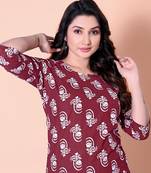 Maroon Color Cotton Top and Pant (Co-Ord Set)