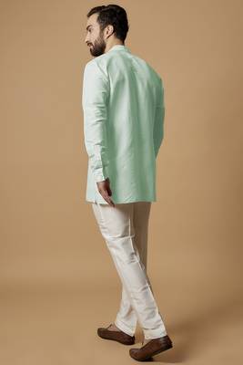 Mint pintucked shirt kurta 3