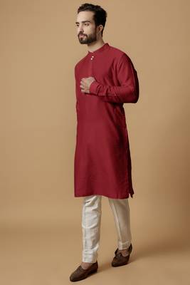 Red tab detail kurta set 1