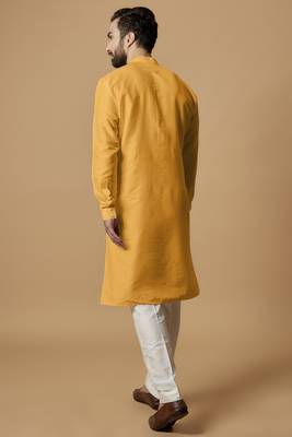 Orange tab detail kurta set 3