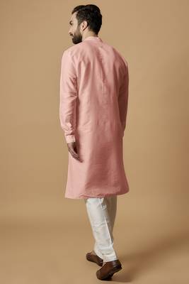 Salmon tab detail kurta set 3
