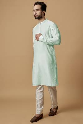 Mint tab detail kurta set 1