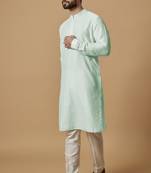 Mint tab detail kurta set