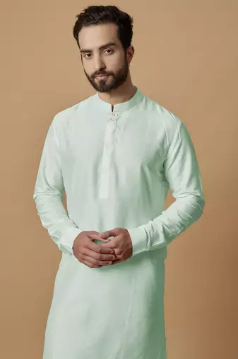 Mint tab detail kurta set
