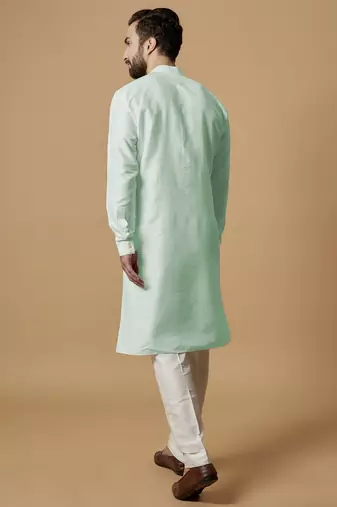 Mint tab detail kurta set