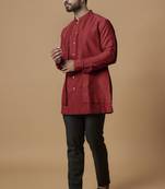 Red ayered shirt kurta