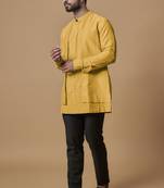 Orange layered shirt kurta